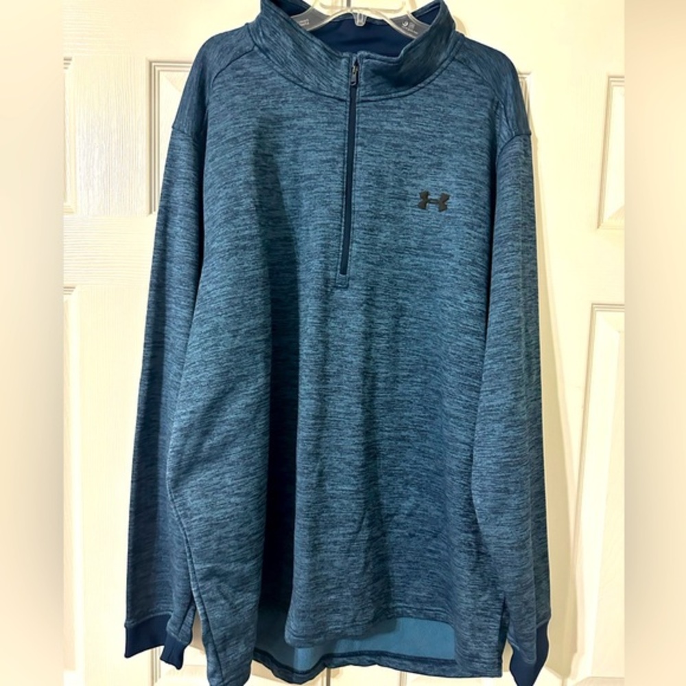 Under Armour Heather Blue 1/4 zip Pullover size 4XL